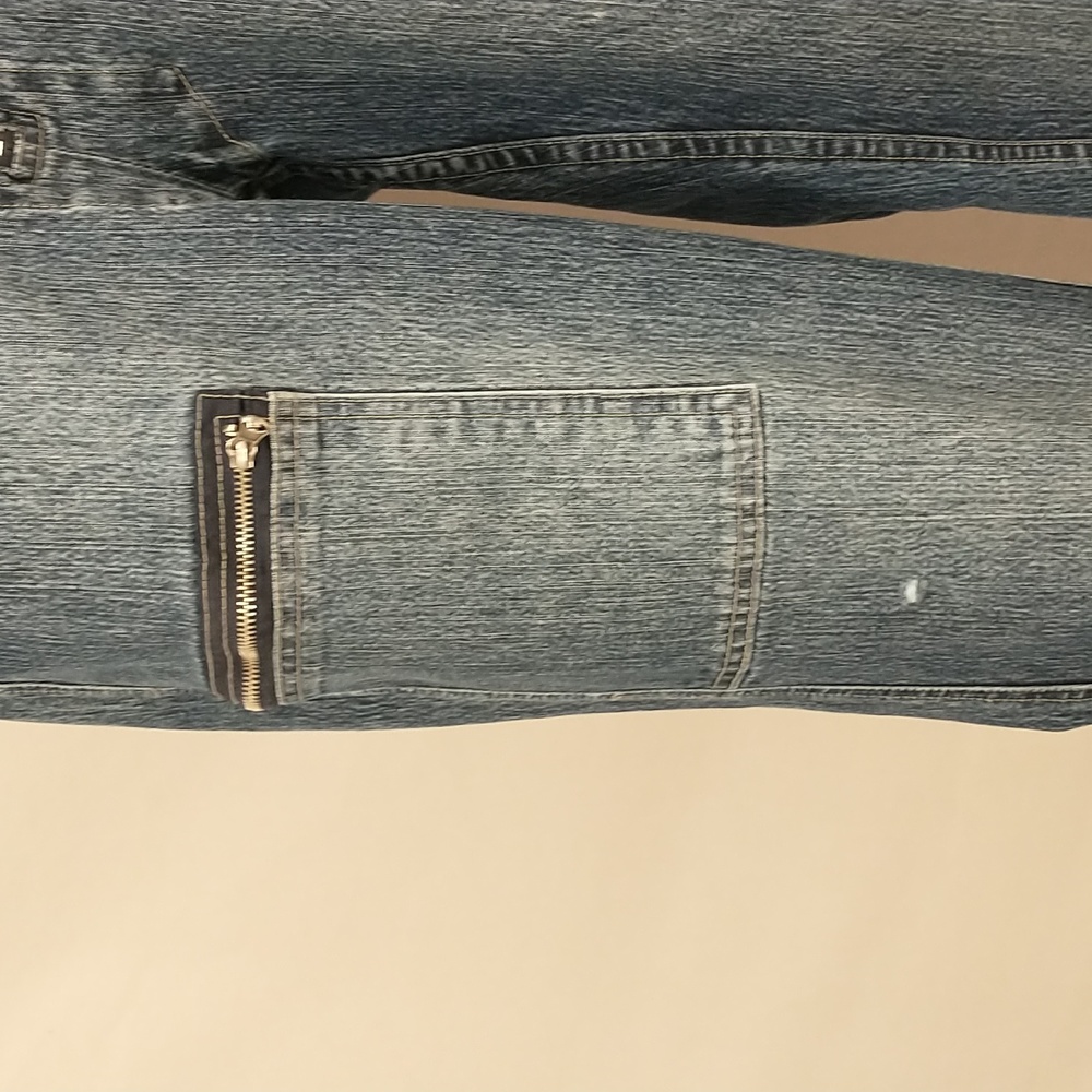 Vintage Denim Jumpsuit Sexy Rocawear 90s Stretch Jeans lots Zippers One Piece M - Picture 7 of 16